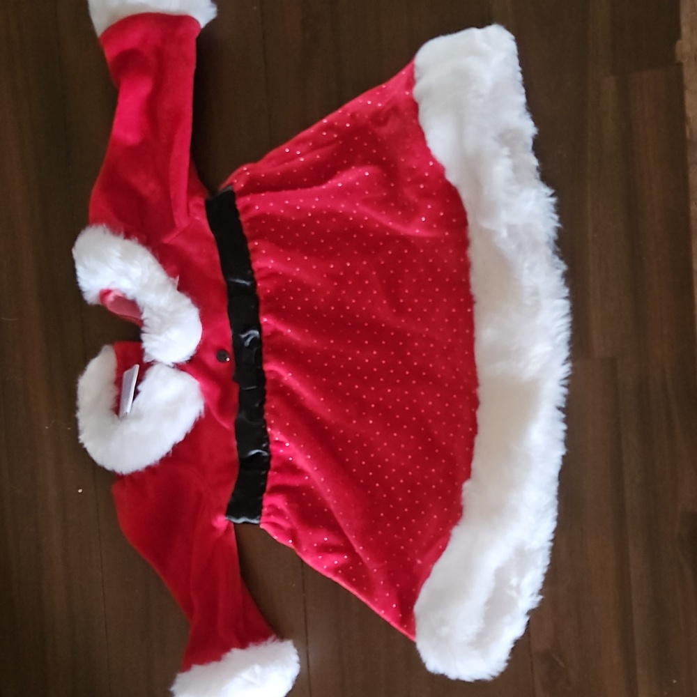 3-6 month baby girl velvet Christmas dress